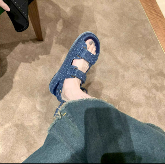 Sports daddy Sandals Casual Flat All-match Ins Tide Platform Shoes